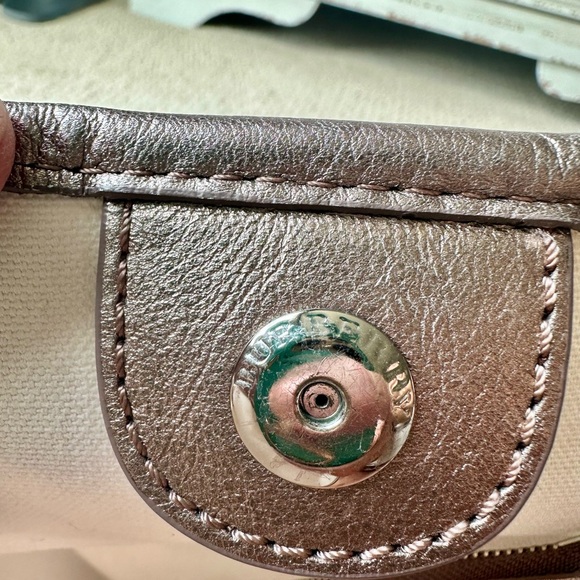 Unique Burberry tote bag with matching zippered pouch that snaps in. Pink plaid. - Picture 7 of 9